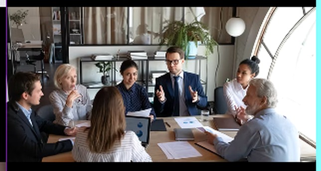 Executive team in a strategy meeting